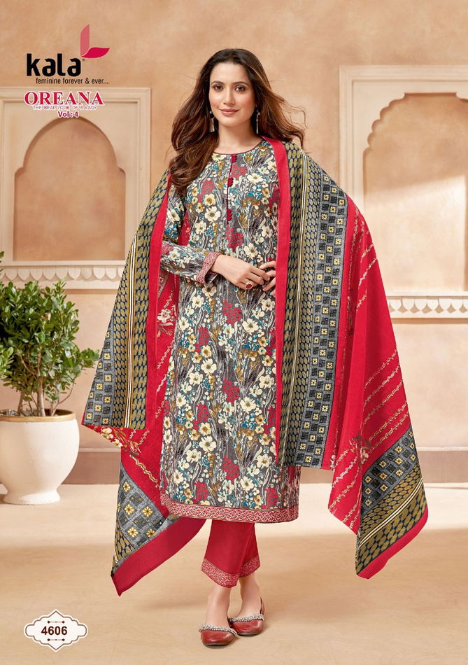 Kala Oreana 4 Cotton Printed Readymade Suits
